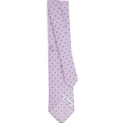 E.Marinella CRAVATTA SARTORIALE CLASSICA IN SETA LILLA Microfantasia fiore Outlet