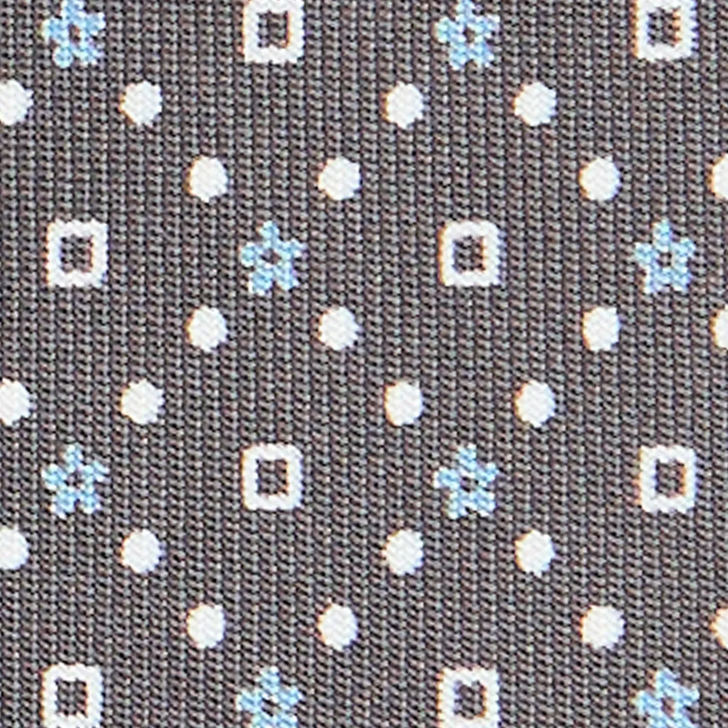 E.Marinella CRAVATTA SARTORIALE CLASSICA IN SETA GRIGIO CHIARO Microfantasia fiore Discount