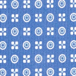 E.Marinella CRAVATTA SARTORIALE CLASSICA IN SETA AZZURRO POLVERE Microfantasia fiore