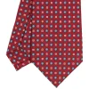 E.Marinella CRAVATTA SARTORIALE CLASSICA IN SETA BORDEAUX Microfantasia fiore Sale