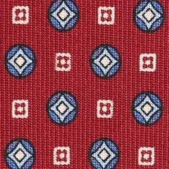E.Marinella CRAVATTA SARTORIALE CLASSICA IN SETA BORDEAUX Microfantasia fiore Sale