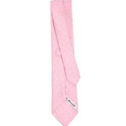 E.Marinella CRAVATTA SARTORIALE CLASSICA IN SETA ROSA Microfantasia fiore Clearance