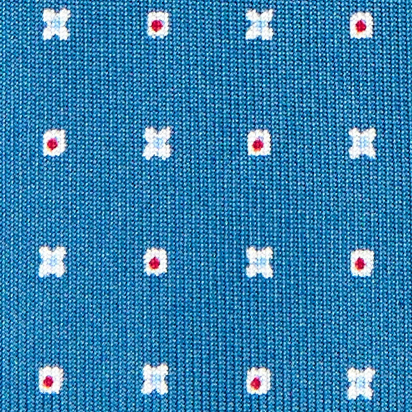 E.Marinella CRAVATTA SARTORIALE CLASSICA IN SETA BLU Microfantasia fiore Hot