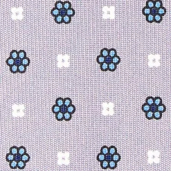 E.Marinella CRAVATTA SARTORIALE CLASSICA IN SETA GRIGIO CHIARO Microfantasia fiore Online