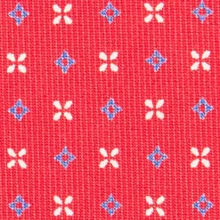 E.Marinella CRAVATTA SARTORIALE CLASSICA IN SETA ROSSA Microfantasia fiore Discount