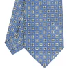 E.Marinella CRAVATTA SARTORIALE CLASSICA IN SETA AZZURRO POLVERE Microfantasia fiore Outlet