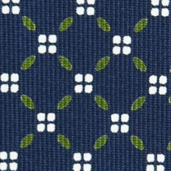 E.Marinella CRAVATTA SARTORIALE CLASSICA IN SETA BLU SCURO Microfantasia fiore Best