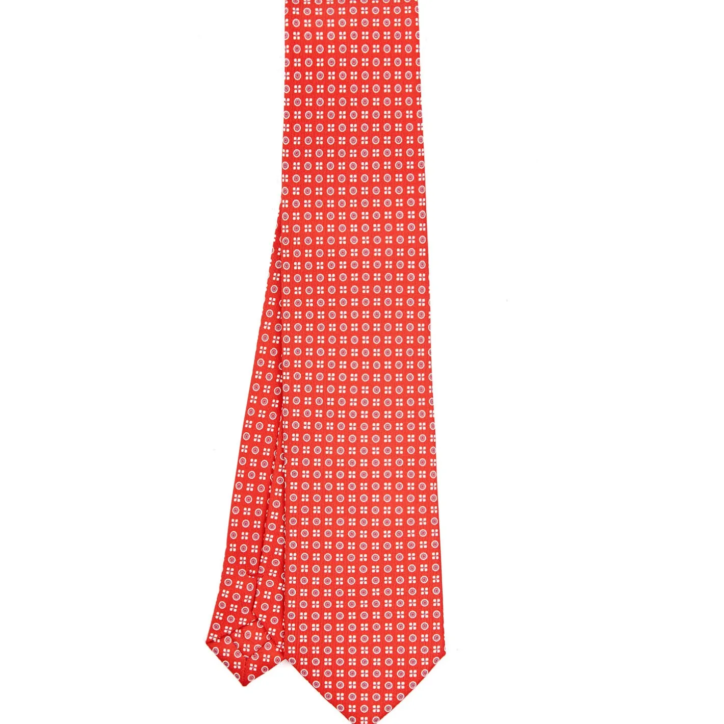 E.Marinella CRAVATTA SARTORIALE CLASSICA IN SETA ROSSA Microfantasia fiore Online