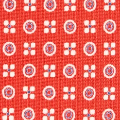 E.Marinella CRAVATTA SARTORIALE CLASSICA IN SETA ROSSA Microfantasia fiore Online