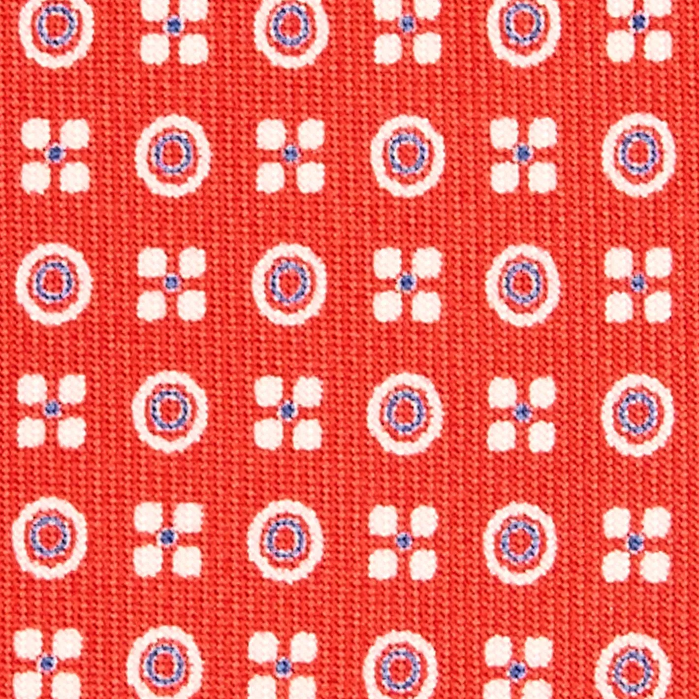 E.Marinella CRAVATTA SARTORIALE CLASSICA IN SETA ROSSA Microfantasia fiore Online