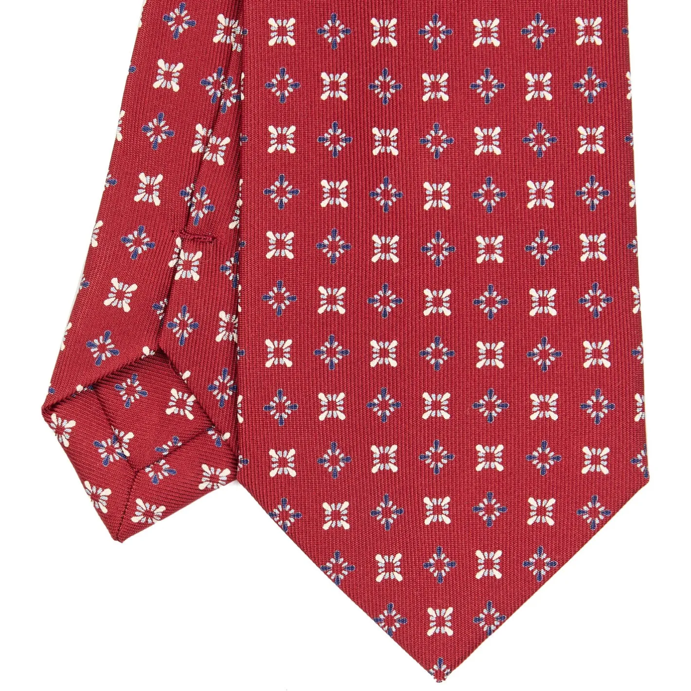 E.Marinella CRAVATTA SARTORIALE CLASSICA IN SETA BORDEAUX Microfantasia fiore Online