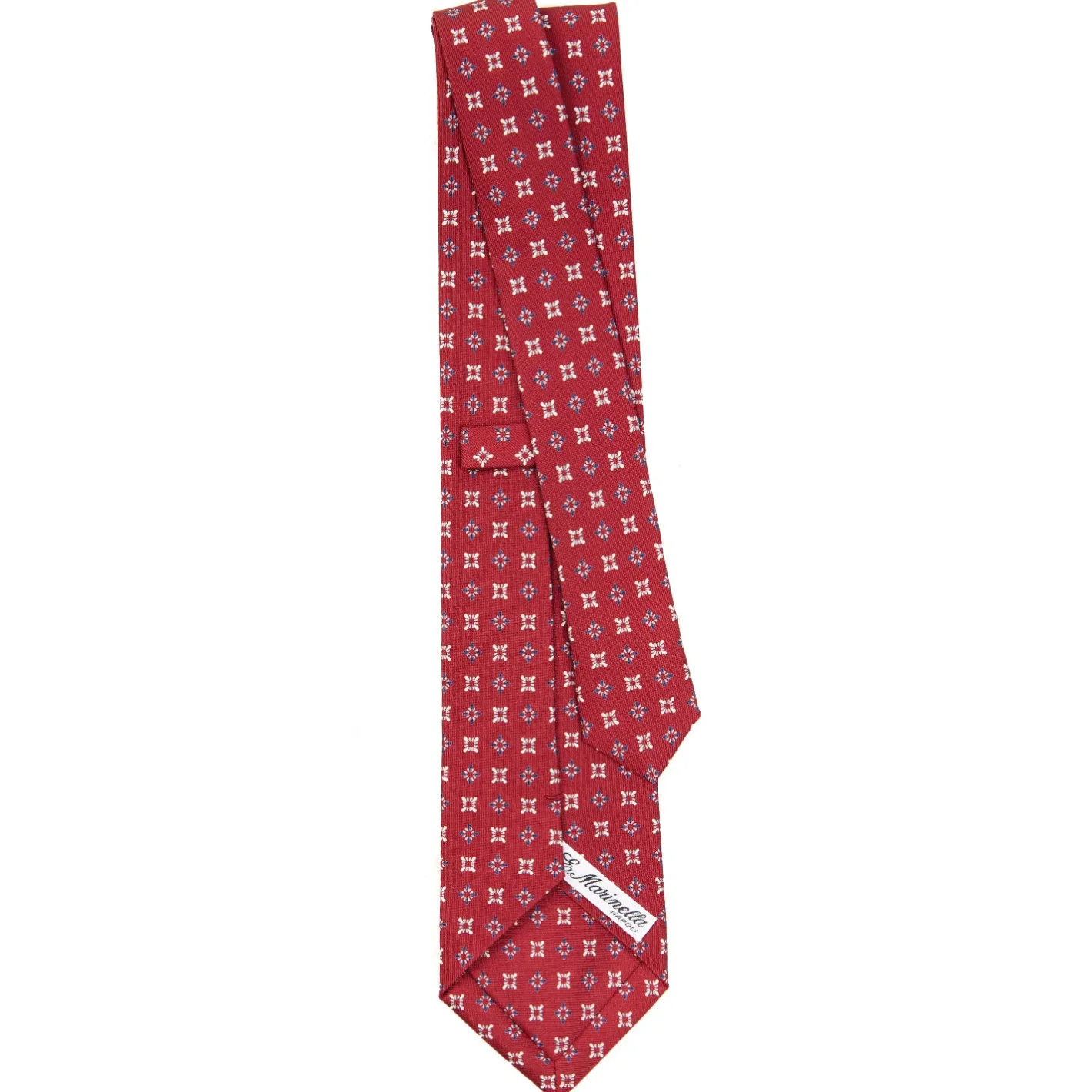 E.Marinella CRAVATTA SARTORIALE CLASSICA IN SETA BORDEAUX Microfantasia fiore Online