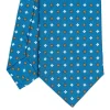 E.Marinella CRAVATTA SARTORIALE CLASSICA IN SETA BLU MEDIO Microfantasia fiore Online