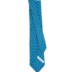 E.Marinella CRAVATTA SARTORIALE CLASSICA IN SETA BLU MEDIO Microfantasia fiore Online