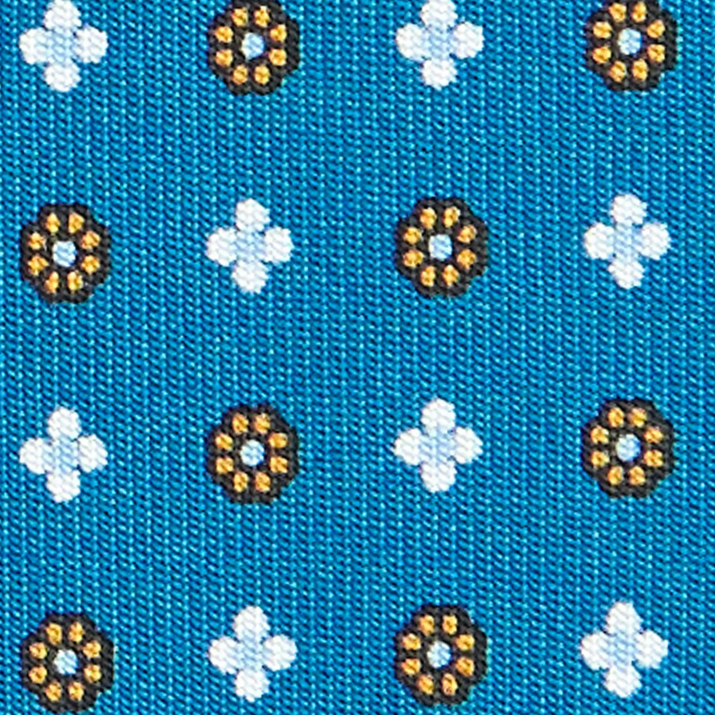 E.Marinella CRAVATTA SARTORIALE CLASSICA IN SETA BLU MEDIO Microfantasia fiore Online