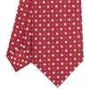 E.Marinella CRAVATTA SARTORIALE CLASSICA IN SETA BORDEAUX Microfantasia Clearance