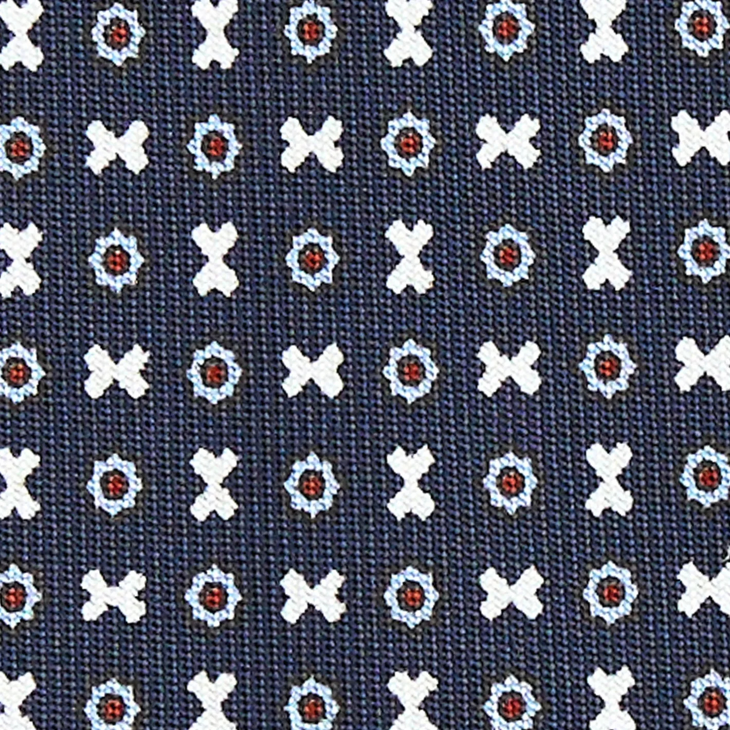 E.Marinella CRAVATTA SARTORIALE CLASSICA IN SETA BLU SCURO Microfantasia fiore Online
