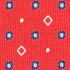 E.Marinella CRAVATTA SARTORIALE CLASSICA IN SETA ROSSA Microfantasia fiore Online