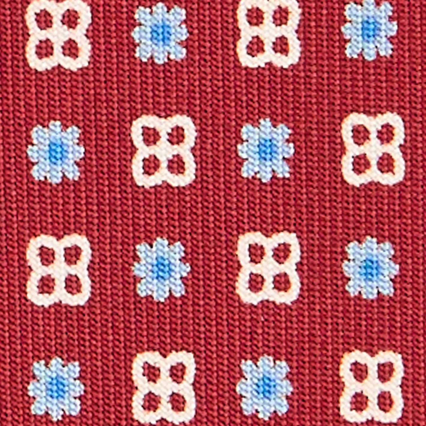 E.Marinella CRAVATTA SARTORIALE CLASSICA IN SETA BORDEAUX Microfantasia fiore Outlet