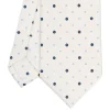 E.Marinella CRAVATTA SARTORIALE CLASSICA IN SETA BIANCA Microfantasia fiore Outlet