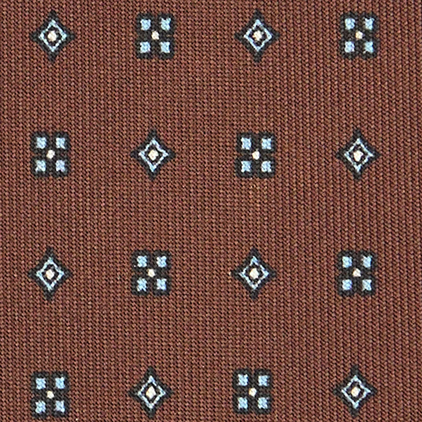 E.Marinella CRAVATTA SARTORIALE CLASSICA IN SETA MARRONE SCURO Microfantasia fiore Online