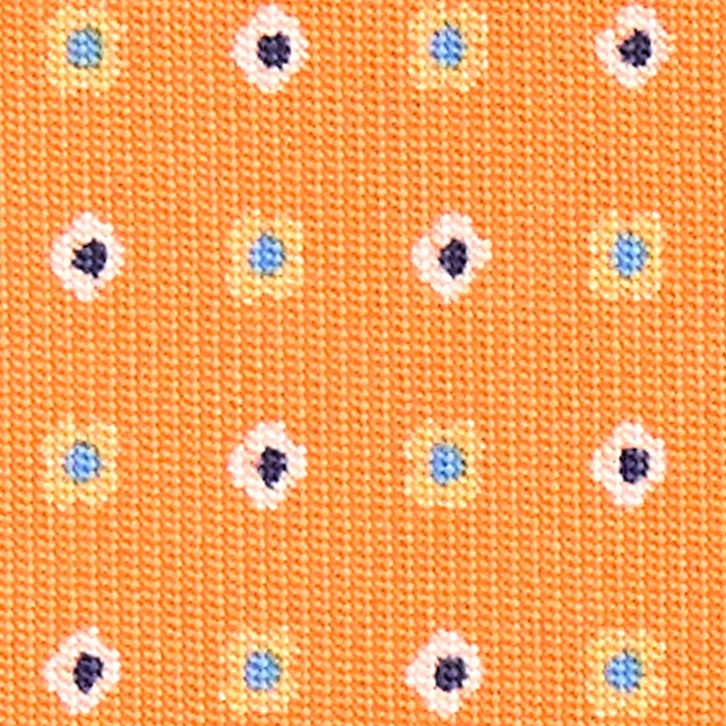 E.Marinella CRAVATTA SARTORIALE CLASSICA IN SETA ARANCIONE Microfantasia fiore Sale