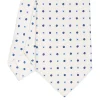 E.Marinella CRAVATTA SARTORIALE CLASSICA IN SETA BIANCA Microfantasia fiore Outlet