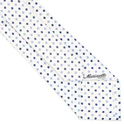 E.Marinella CRAVATTA SARTORIALE CLASSICA IN SETA BIANCA Microfantasia fiore Online