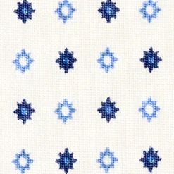 E.Marinella CRAVATTA SARTORIALE CLASSICA IN SETA BIANCA Microfantasia fiore Online
