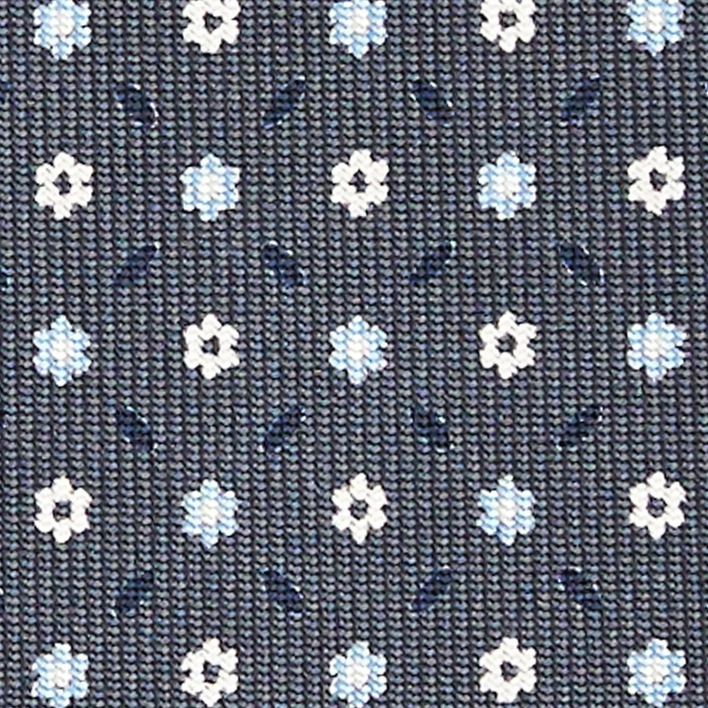 E.Marinella CRAVATTA SARTORIALE CLASSICA IN SETA GRIGIO SCURO Microfantasia fiore Outlet