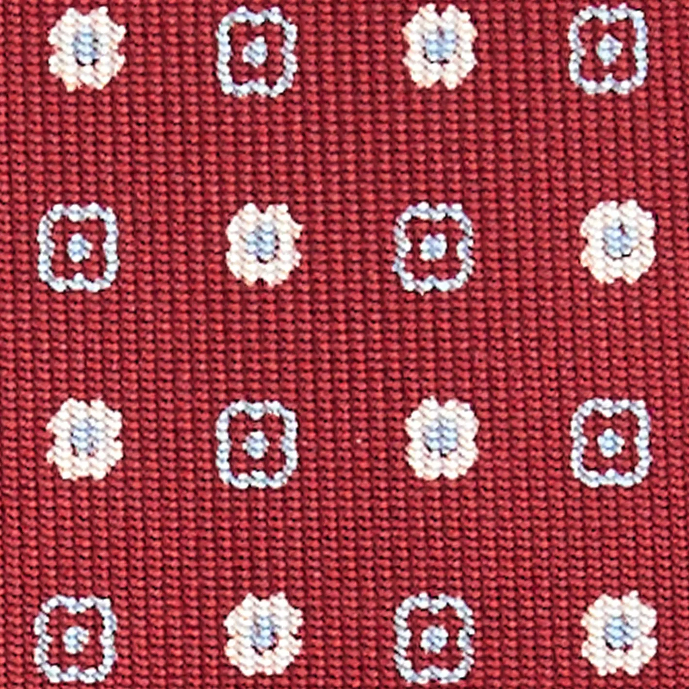 E.Marinella CRAVATTA SARTORIALE CLASSICA IN SETA BORDEAUX Microfantasia fiore Clearance