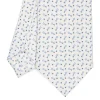 E.Marinella CRAVATTA SARTORIALE CLASSICA IN SETA BIANCA Microfantasia fiore Sale