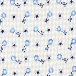 E.Marinella CRAVATTA SARTORIALE CLASSICA IN SETA BIANCA Microfantasia fiore Sale