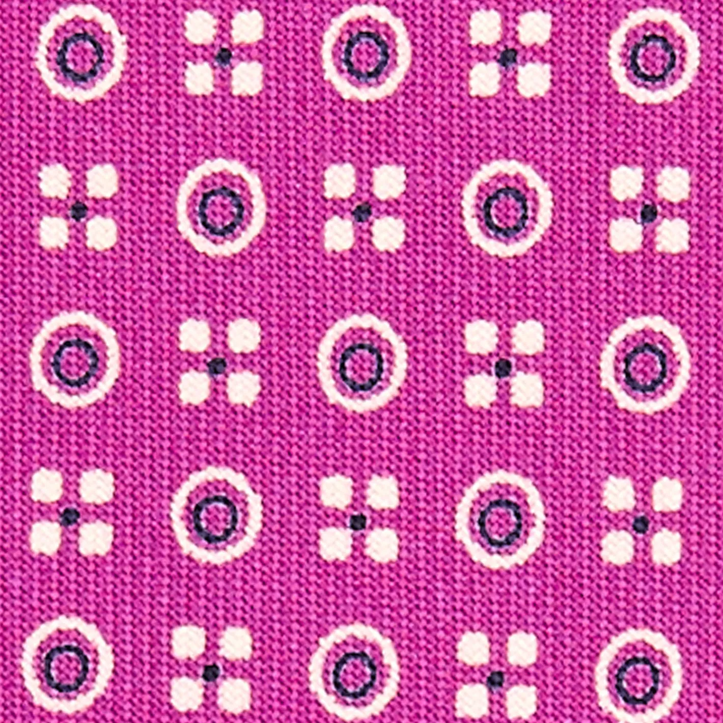 E.Marinella CRAVATTA SARTORIALE CLASSICA IN SETA FUCSIA Microfantasia fiore Best