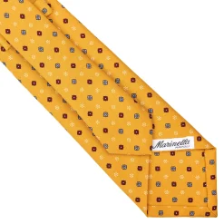 E.Marinella CRAVATTA SARTORIALE CLASSICA IN SETA GIALLA Microfantasia fiore Online