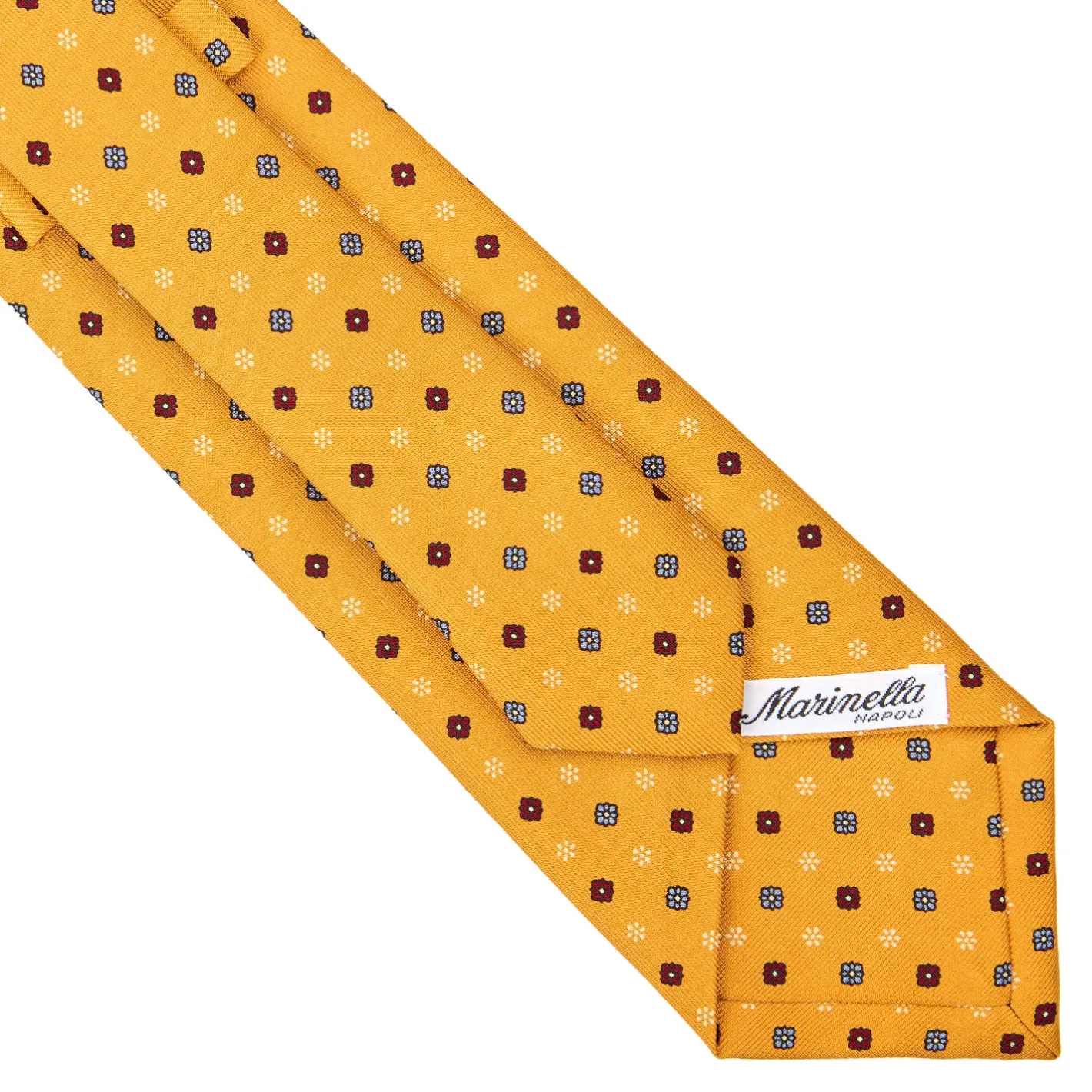 E.Marinella CRAVATTA SARTORIALE CLASSICA IN SETA GIALLA Microfantasia fiore Online