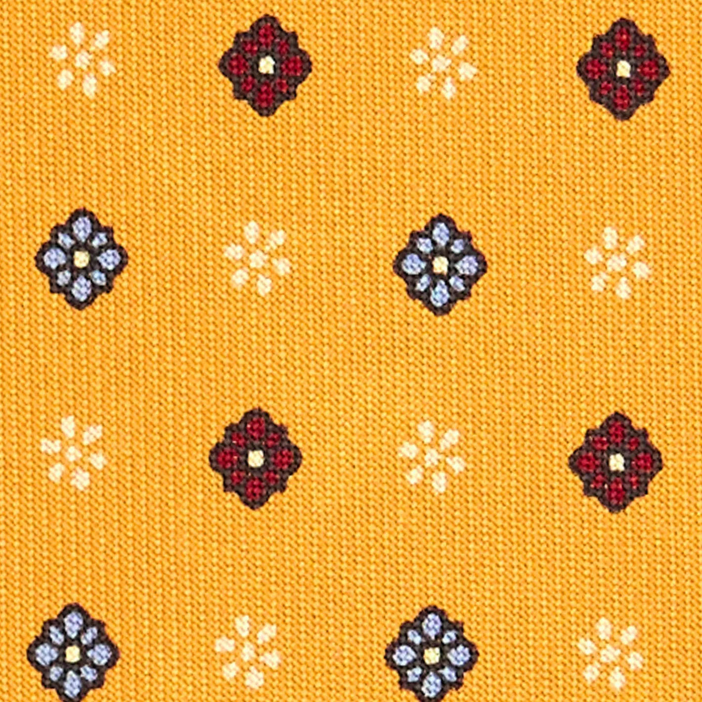 E.Marinella CRAVATTA SARTORIALE CLASSICA IN SETA GIALLA Microfantasia fiore Online