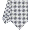 E.Marinella CRAVATTA SARTORIALE CLASSICA IN SETA BIANCA Microfantasia fiore Sale