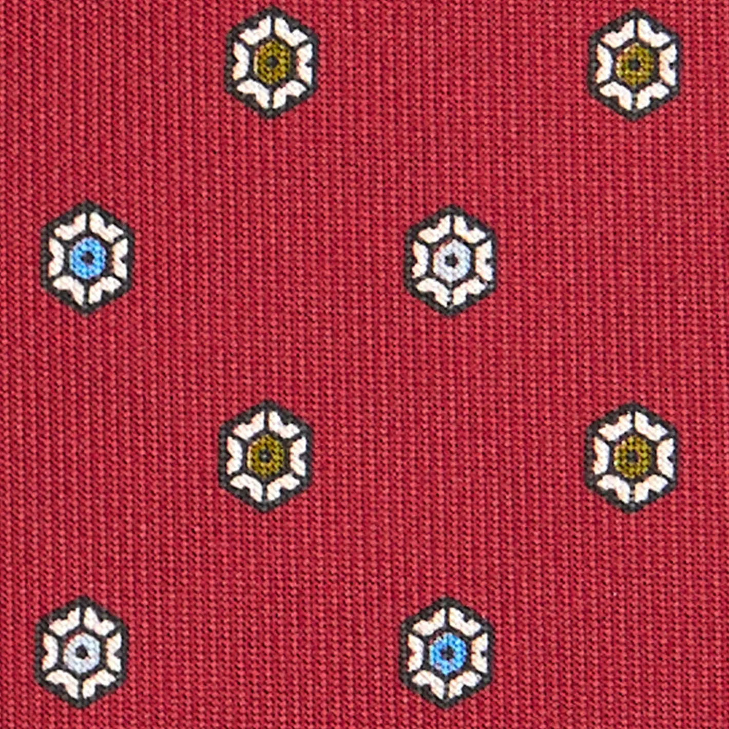 E.Marinella CRAVATTA SARTORIALE CLASSICA IN SETA BORDEAUX Microfantasia fiore