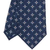 E.Marinella CRAVATTA SARTORIALE CLASSICA IN SETA BLU SCURO Microfantasia fiore Best
