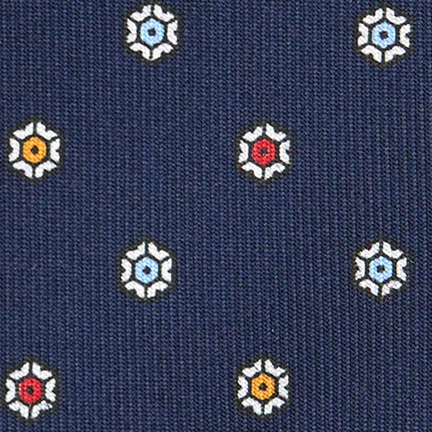 E.Marinella CRAVATTA SARTORIALE CLASSICA IN SETA BLU SCURO Microfantasia fiore Online