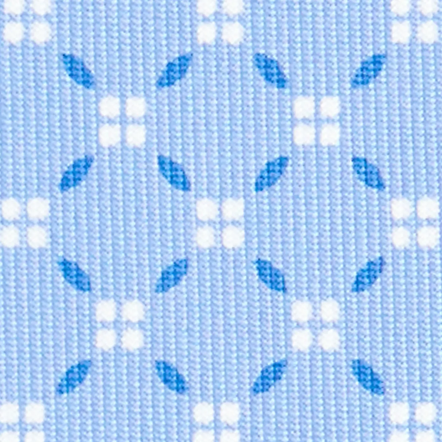 E.Marinella CRAVATTA SARTORIALE CLASSICA IN SETA AZZURRA Microfantasia fiore Clearance