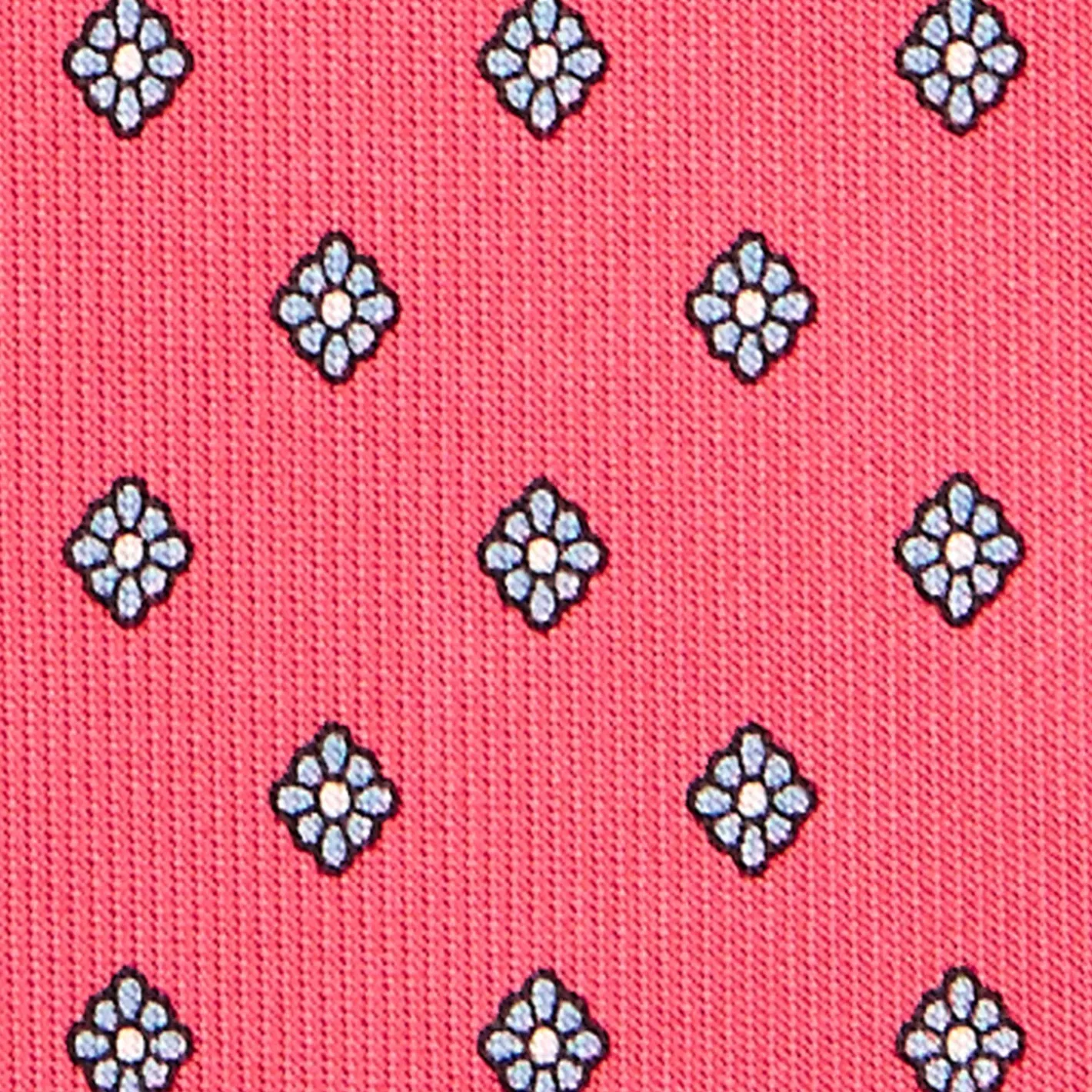 E.Marinella CRAVATTA SARTORIALE CLASSICA IN SETA ROSA Microfantasia fiore New