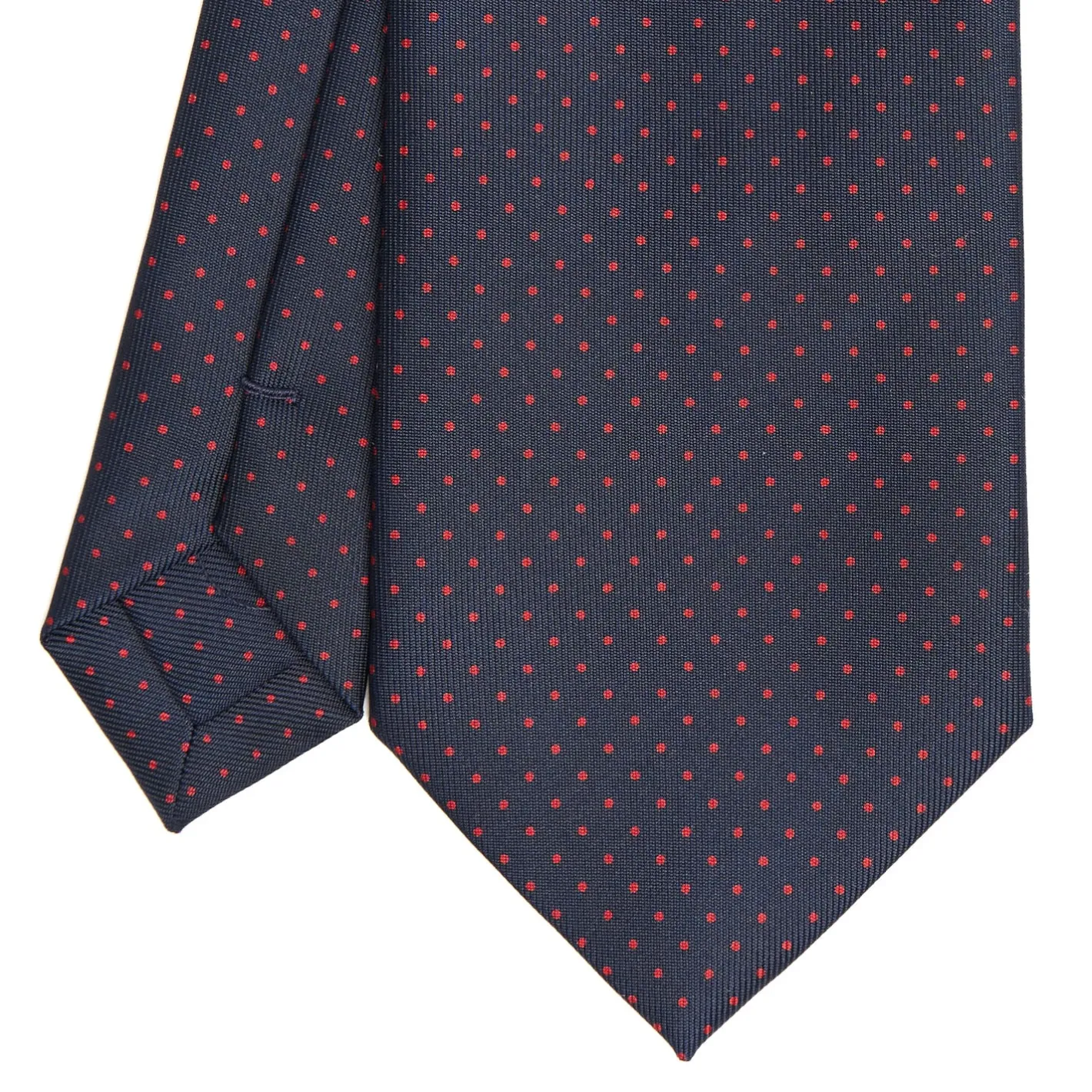 E.Marinella CRAVATTA SARTORIALE CLASSICA IN SETA BLU SCURO Pois Online