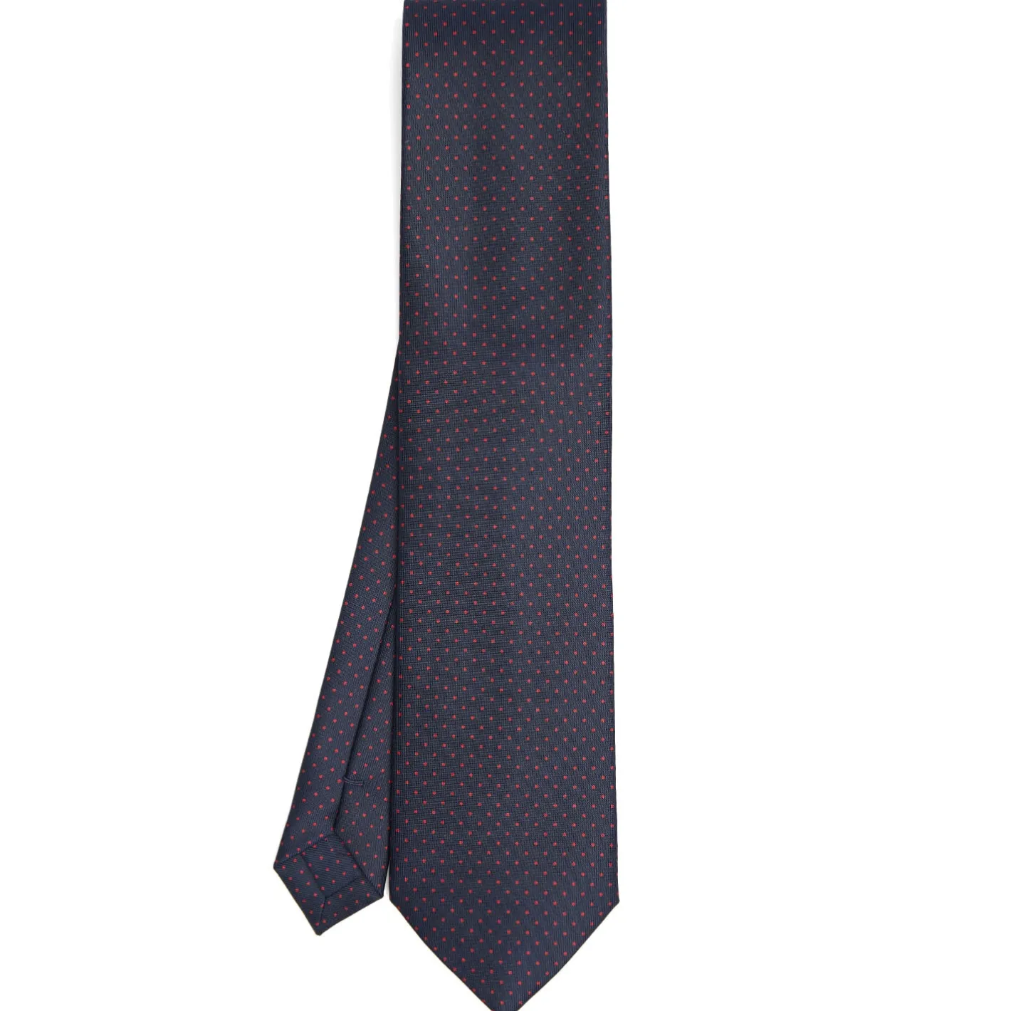E.Marinella CRAVATTA SARTORIALE CLASSICA IN SETA BLU SCURO Pois Online