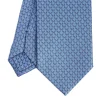 E.Marinella CRAVATTA SARTORIALE CLASSICA IN SETA AZZURRO POLVERE Microfantasia m geometrica Best