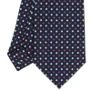 E.Marinella CRAVATTA SARTORIALE CLASSICA IN SETA BLU SCURO Microfantasia fiore Discount
