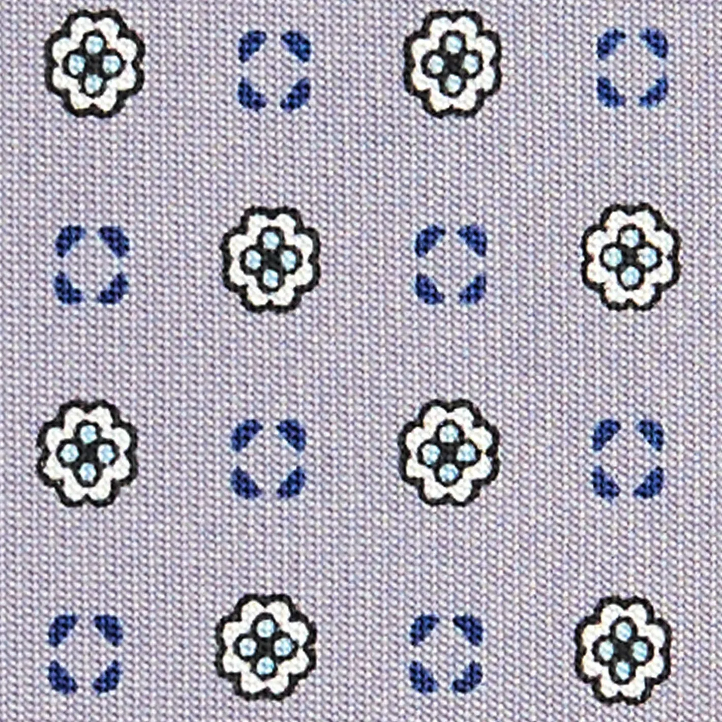 E.Marinella CRAVATTA SARTORIALE CLASSICA IN SETA GRIGIO CHIARO Microfantasia fiore Outlet