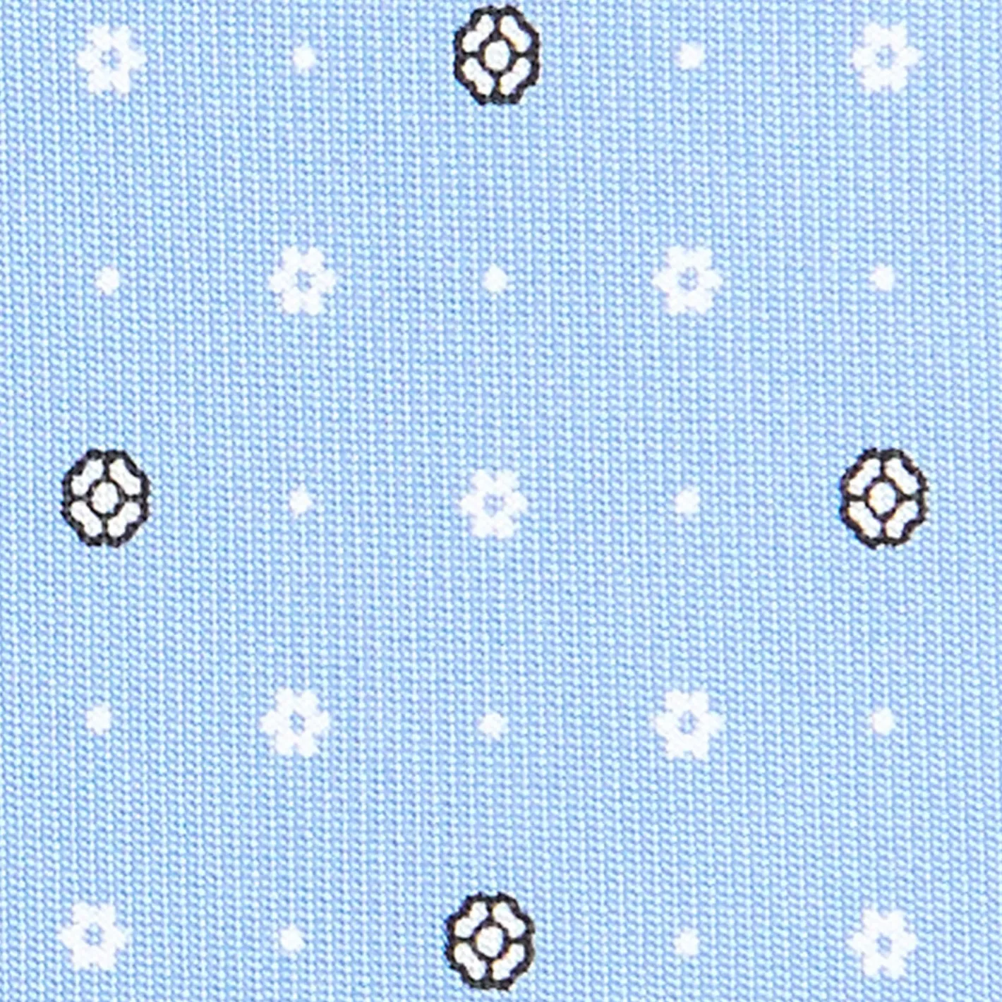 E.Marinella CRAVATTA SARTORIALE CLASSICA IN SETA AZZURRA Microfantasia fiore Discount