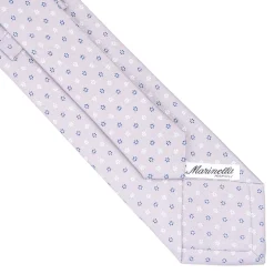 E.Marinella CRAVATTA SARTORIALE CLASSICA IN SETA GRIGIO CHIARO Microfantasia fiore Discount